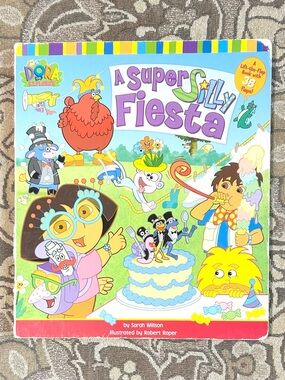 4/$20 Dora the Explorer - A Super Silly Fiesta Lift-the-Flaps Board Book 2004